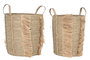 DKD Home Decor Set de 2 Cestas de Seagrass Natural 42x42x58 cm