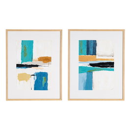 Cuadro Pintura Abstracto 2/M 63 X 3 X 80 cm (Set de 2)