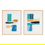 Cuadro Pintura Abstracto 2/M 63 X 3 X 80 cm (Set de 2)