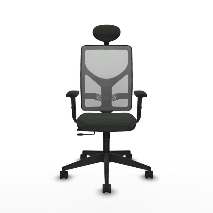 PIQUERAS Y CRESPO Silla de oficina Motilla con mecanismo Sincro/Traslack, Negro/Gris