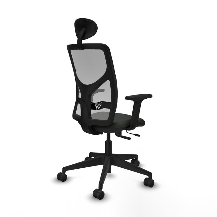 PIQUERAS Y CRESPO Silla de oficina Motilla con mecanismo Sincro/Traslack, Negro/Gris