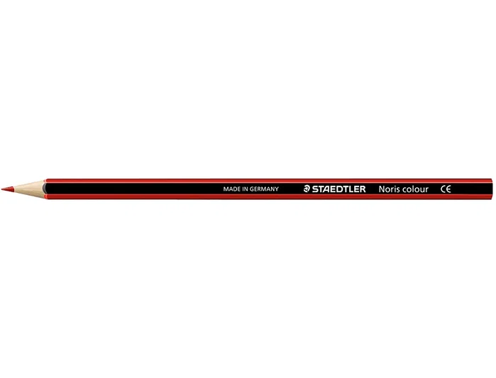 Staedtler Lápices de Colores Noris Colour Madera Wopex Ecológica Rojo Claro (Set de 12) (Set de 12)