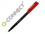 Q-connect Rotulador Punta Fibra Super Fina Redonda 0.5 mm Permanente Color Rojo