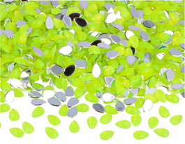 Innspiro Gemas Decorativas Acrílicas Gota Amarillo Fluor 5x8mm (5000u)