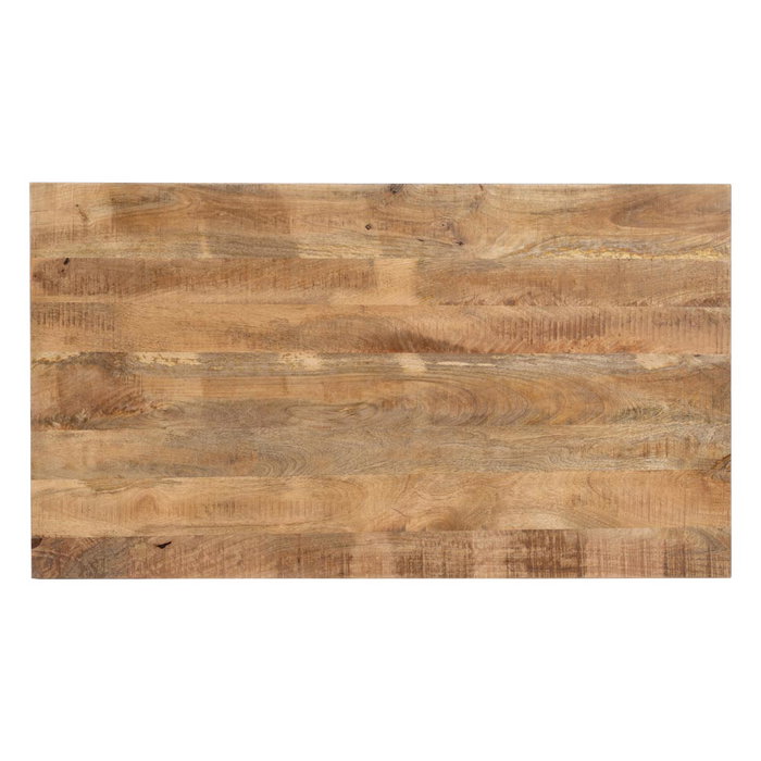 Mesa Comedor Natural-Negro Madera-Hierro 160 X 90 X 79 cm