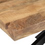 Mesa Comedor Natural-Negro Madera-Hierro 160 X 90 X 79 cm