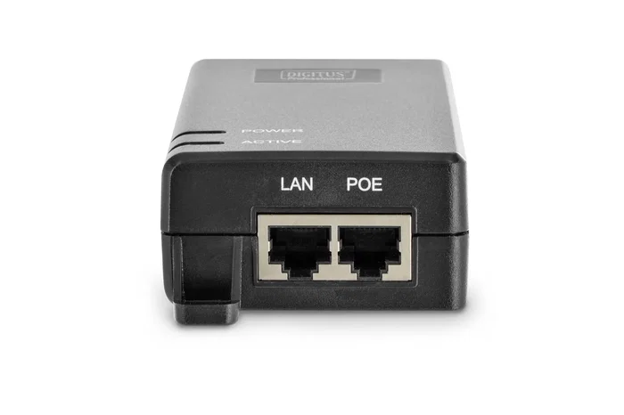 Digitus DN-95103-2 Inyector PoE+ Profesional 30W, IEEE 802.3at/af, Gigabit, para Cámaras IP, AP, VoIP, Alcance 100m (Extensible a 400m), Negro