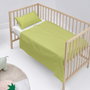 Juego de Sábanas para Cuna HappyFriday BASIC KIDS Verde Cuna de Bebé