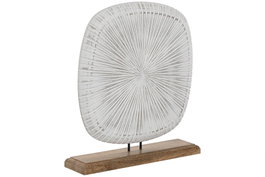 DKD Home Decor Decoración Mango Nuipa Blanco Rozado Desgastado