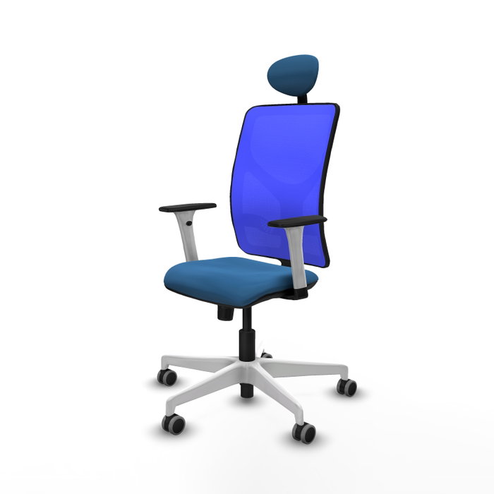 PIQUERAS Y CRESPO Silla de oficina Motilla con mecanismo Sincro, Azul