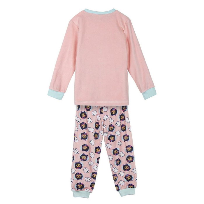 Cerdá Pijama Largo Coral Fleece Aplicaciones Gabby's Dollhouse Rosa 3 Años