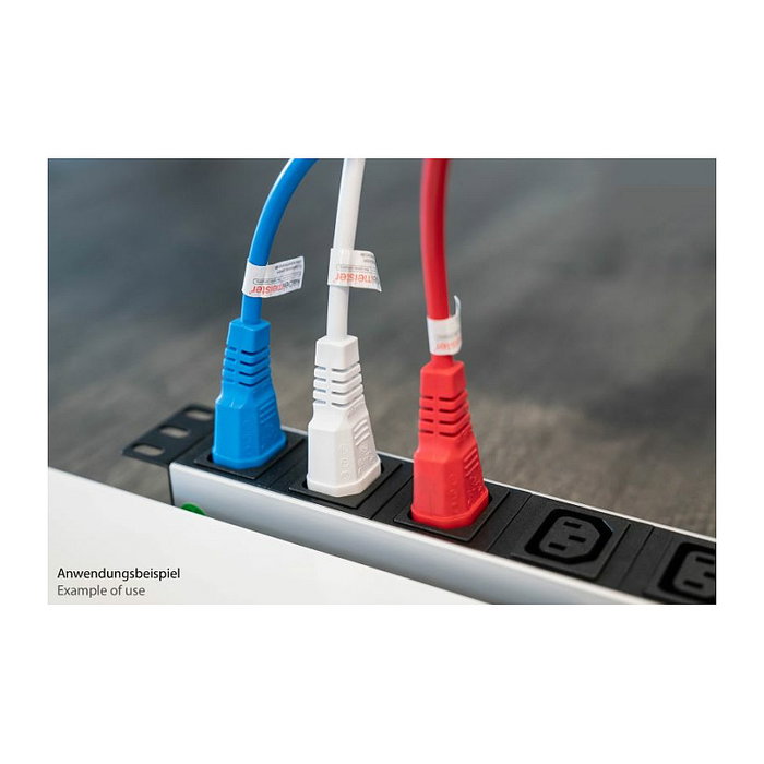 Kabelmeister Extensión de alimentación C14 a toma C13, 0,5 m, rojo