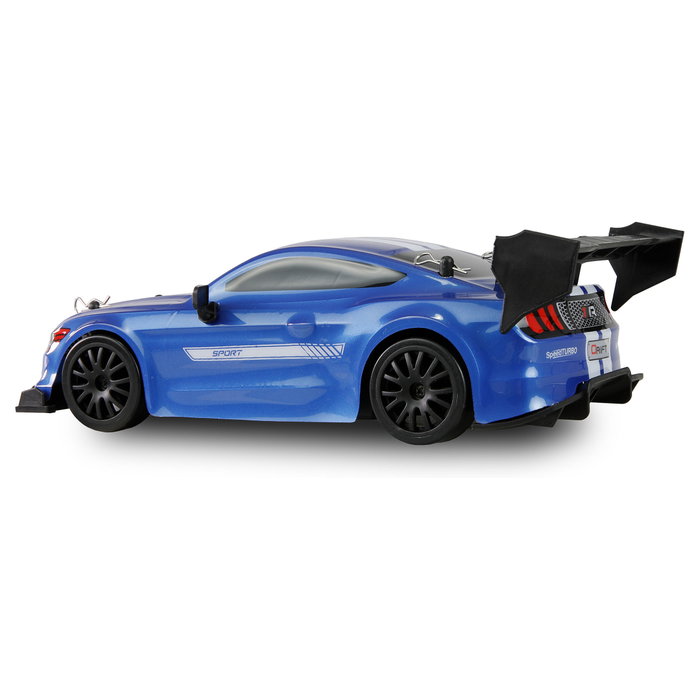 AMEWI Drift Racing Car 4WD 1:24 RTR azul con iluminación inferior