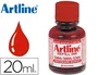 Artline Tinta Rotulador Pizarra Blanca 500a Recambio Rojo Bote 20 ml