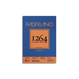 Bloc De Dibujo Fabriano 1264 Marker Encolado Liso A4 70G 100H