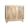 DKD Home Decor Cajonera de Mango y Piel Diseño Vaca