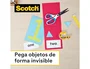 Scotch Cinta Adhesiva Doble Cara 33m x 19mm, 19 mm de Ancho, Transparente, para Montaje en Interiores