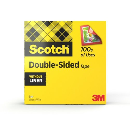 Scotch Cinta Adhesiva Doble Cara Transparente 33 m x 19 mm Scotch Cinta Adhesiva Doble Cara Transparente 33 m x 19 mm