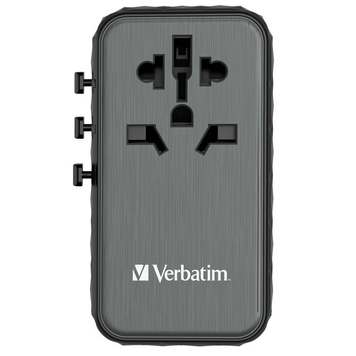 Verbatim UTA-06 Adaptador de Viaje Universal GaN III 100W de 5 Puertos Verbatim UTA-06 Adaptador de Viaje Universal GaN III 100W de 5 Puertos