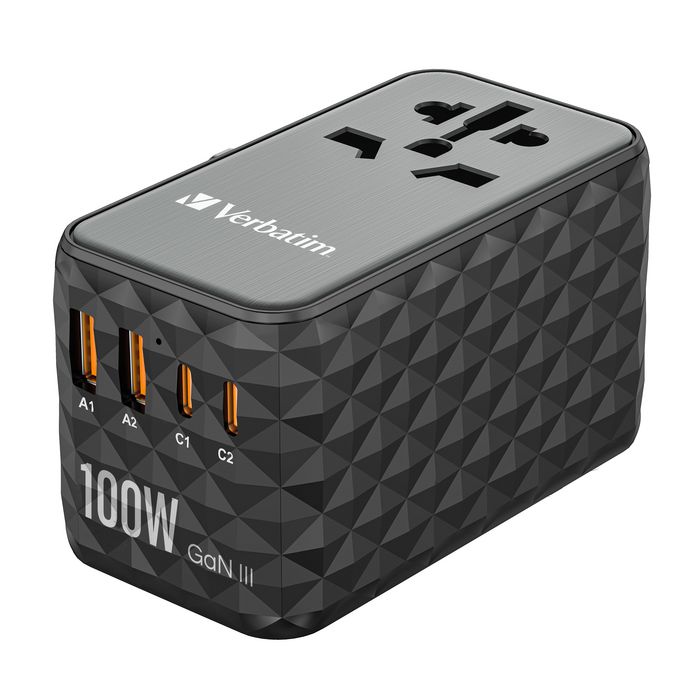 Verbatim UTA-06 Adaptador de Viaje Universal GaN III 100W
