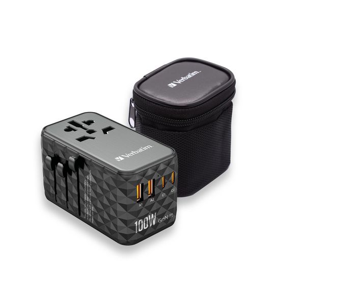 Verbatim UTA-06 Adaptador de Viaje Universal GaN III 100W