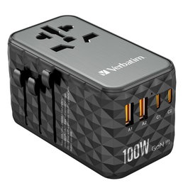 Verbatim UTA-06 Adaptador de Viaje Universal GaN III 100W de 5 Puertos