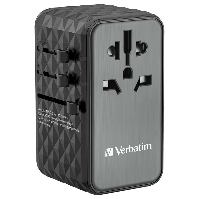 Verbatim UTA-06 Adaptador de Viaje Universal GaN III 100W