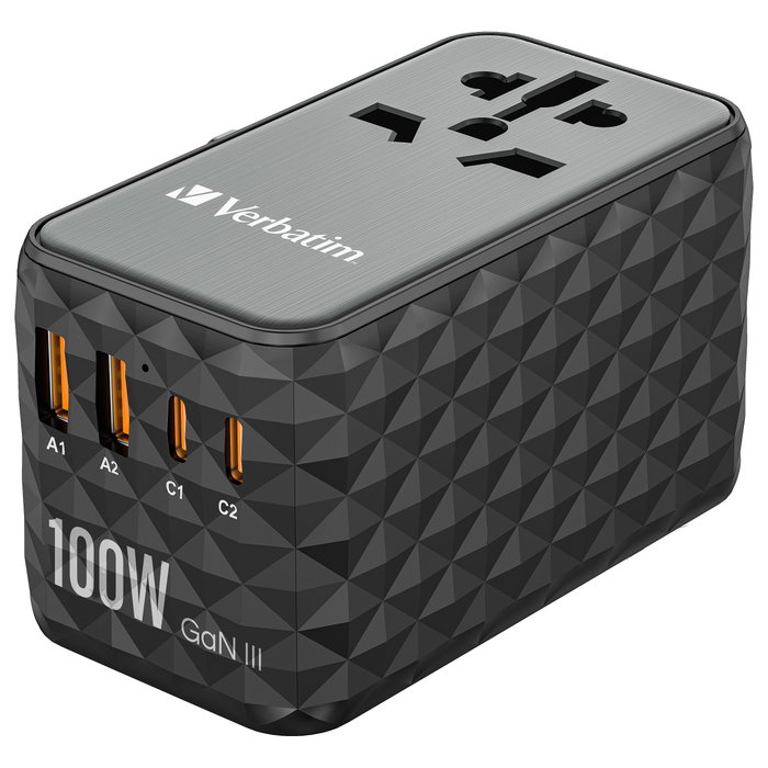 Verbatim UTA-06 Adaptador de Viaje Universal GaN III 100W