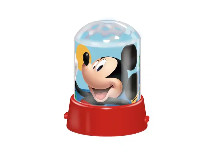 Wondee Lámpara Proyector Luz Mickey - Lámpara Nocturna Decorativa LED con Proyección de Luces y Estrellas a 360°, Funciona con USB y Baterías