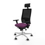 PIQUERAS Y CRESPO Silla de oficina Horna con mecanismo Sincro, Morado y Negro