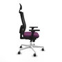 PIQUERAS Y CRESPO Silla de oficina Horna con mecanismo Sincro, Morado y Negro