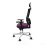 PIQUERAS Y CRESPO Silla de oficina Horna con mecanismo Sincro, Morado y Negro