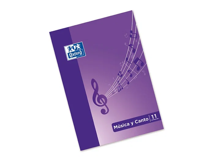 Oxford Bloc Música y Canto DIN A4 24 Hojas Pentagrama 2 mm + Cuadrícula 5 mm Papel 90 g/m2