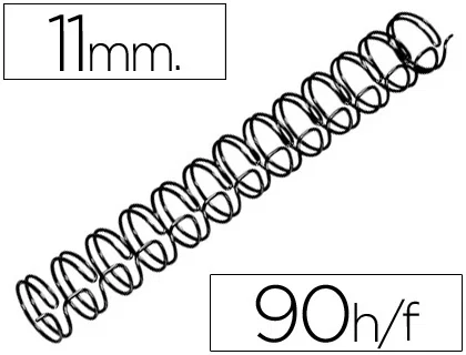 Gbc Espiral Wire 3:1 11 mm N.7 Negro Capacidad 90 Hojas Caja 100 Unidades Gbc Espiral Wire 3:1 11 mm N.7 Negro Capacidad 90 Hojas Caja 100 Unidades