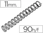 Gbc Espiral Wire 3:1 11 mm N.7 Negro Capacidad 90 Hojas Caja 100 Unidades