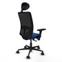 PIQUERAS Y CRESPO Silla de oficina Zulema con mecanismo Sincro, Azul y Negro