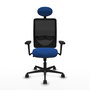 PIQUERAS Y CRESPO Silla de oficina Zulema con mecanismo Sincro, Azul y Negro