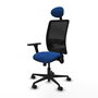 PIQUERAS Y CRESPO Silla de oficina Zulema con mecanismo Sincro, Azul y Negro