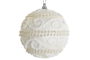 DKD Home Decor Decoración Colgante Navidad Moderna Blanco Porexpan 8 x 8 x 8 cm (12 Unidades)