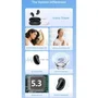 Vention NBJW0 Auriculares Inalámbricos Tiny T11 Bluetooth 5.3 con Estuche de Carga USB-C, 8h Autonomía, Blancos