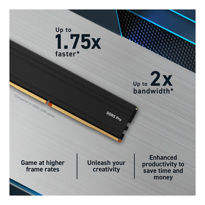 Crucial Kit de Memoria RAM DDR5 64GB (2x32GB) 5600MHz CL46 para PC/Servidor con Disipador