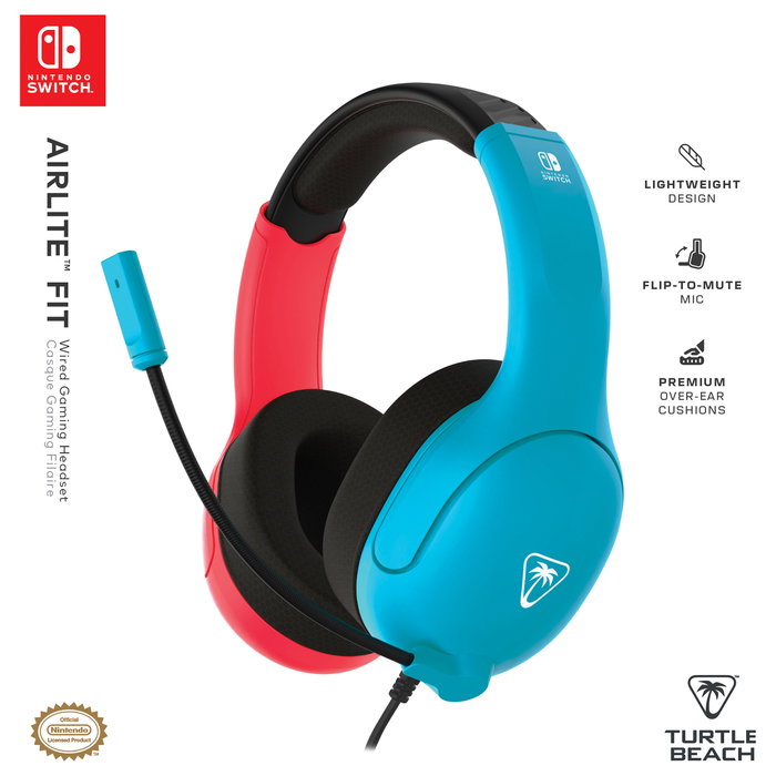 Turtle Beach Air Lite Fit Headset NS Neon Blue & Red Auriculares Gaming
