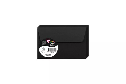 Sobre Clairefontaine Pollen 90X140 120G Negro Paquete De 20 Sobre Clairefontaine Pollen 90X140 120G Negro Paquete De 20