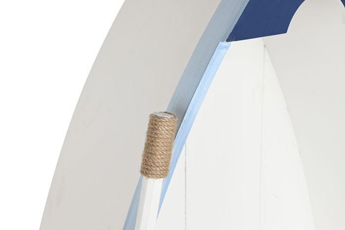 Estantería DKD Home Decor 76 x 29 x 133 cm Abeto Cuerda Blanco Azul cielo Azul marino Madera MDF