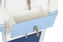 Estantería DKD Home Decor 76 x 29 x 133 cm Abeto Cuerda Blanco Azul cielo Azul marino Madera MDF