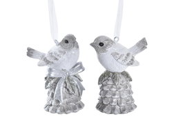 DKD Home Decor Decoración Colgante de Resina Pájaro Surtido 2