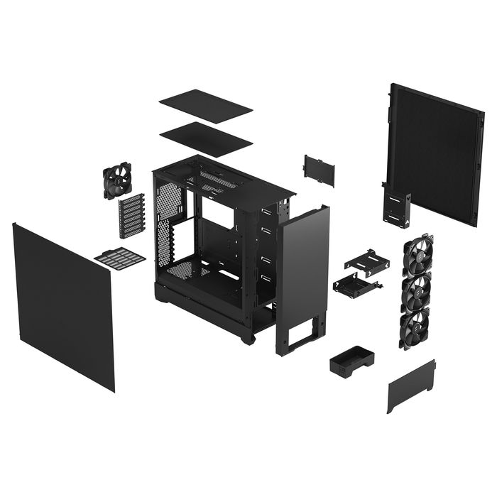 Fractal Design Pop XL Silent Torre PC Negra Silenciosa ATX EATX Micro-ATX Mini-ITX Acero 18.5 cm Altura CPU