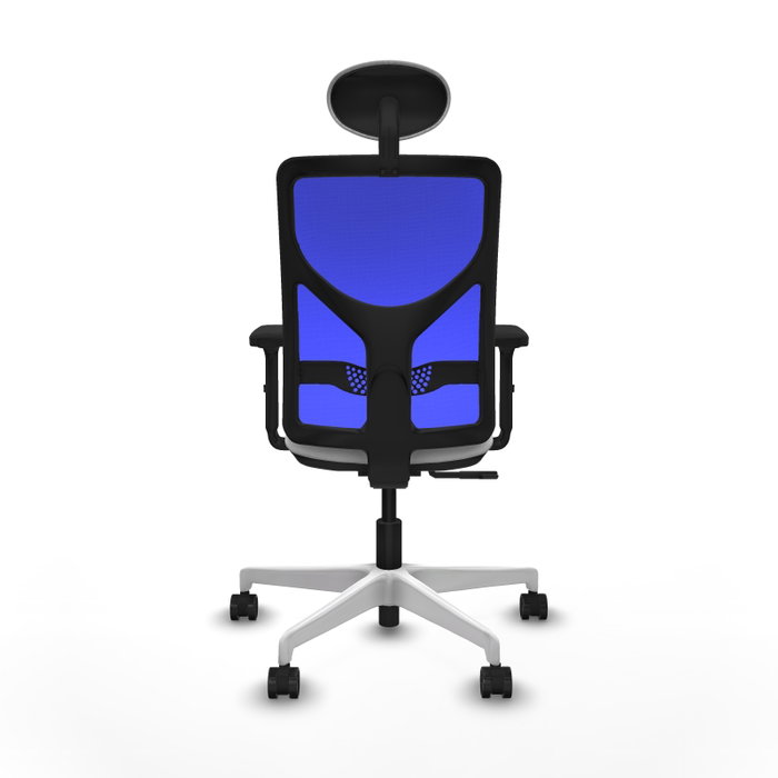 PIQUERAS Y CRESPO Silla de oficina Motilla con mecanismo Sincro, Tela Blanca y Malla Azul PIQUERAS Y CRESPO Silla de oficina Motilla con mecanismo Sincro, Tela Blanca y Malla Azul