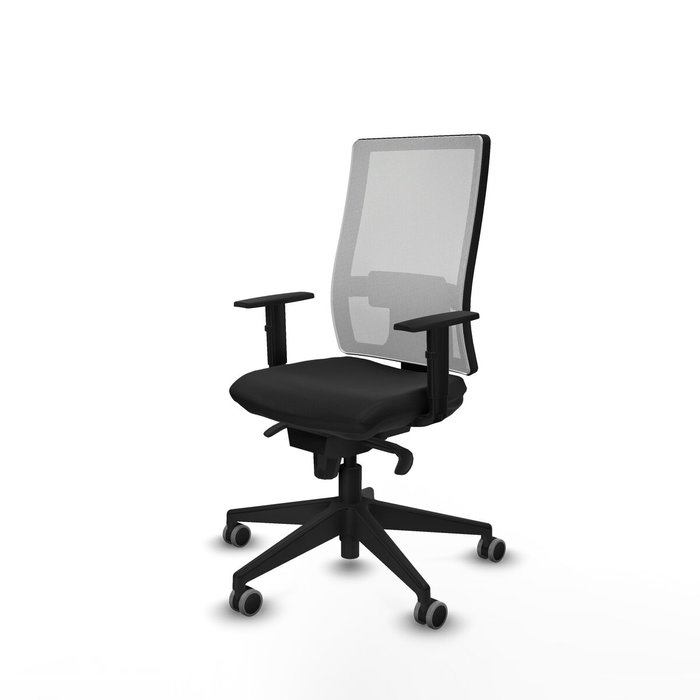 PIQUERAS Y CRESPO Silla de oficina Horna con mecanismo Sincro, Negro y Blanco