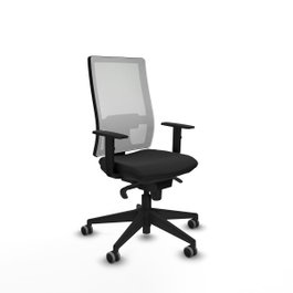 PIQUERAS Y CRESPO Silla de oficina Horna con mecanismo Sincro, Negro y Blanco